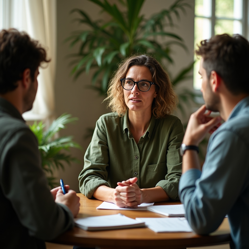 Small group giving honest feedback to an entrepreneur